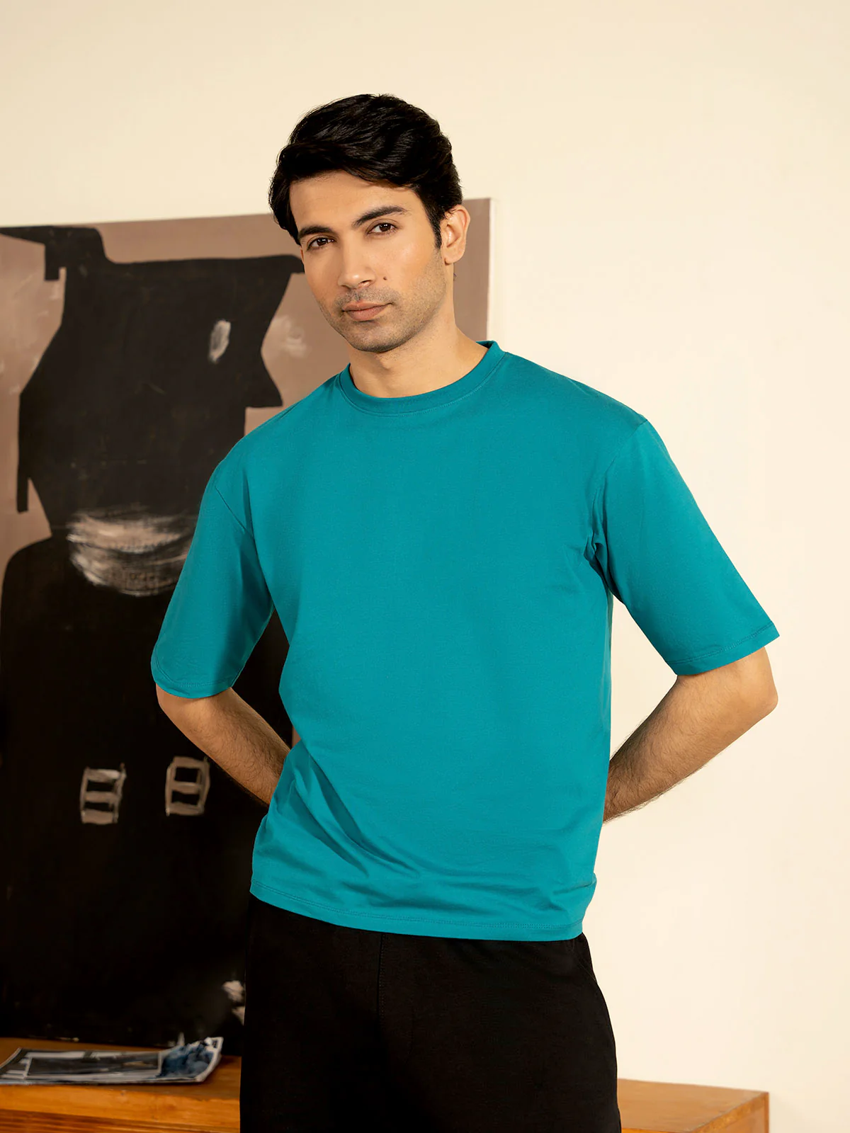 "BRIGGS" Drop Shoulder Basic T-Shirt - Image 4