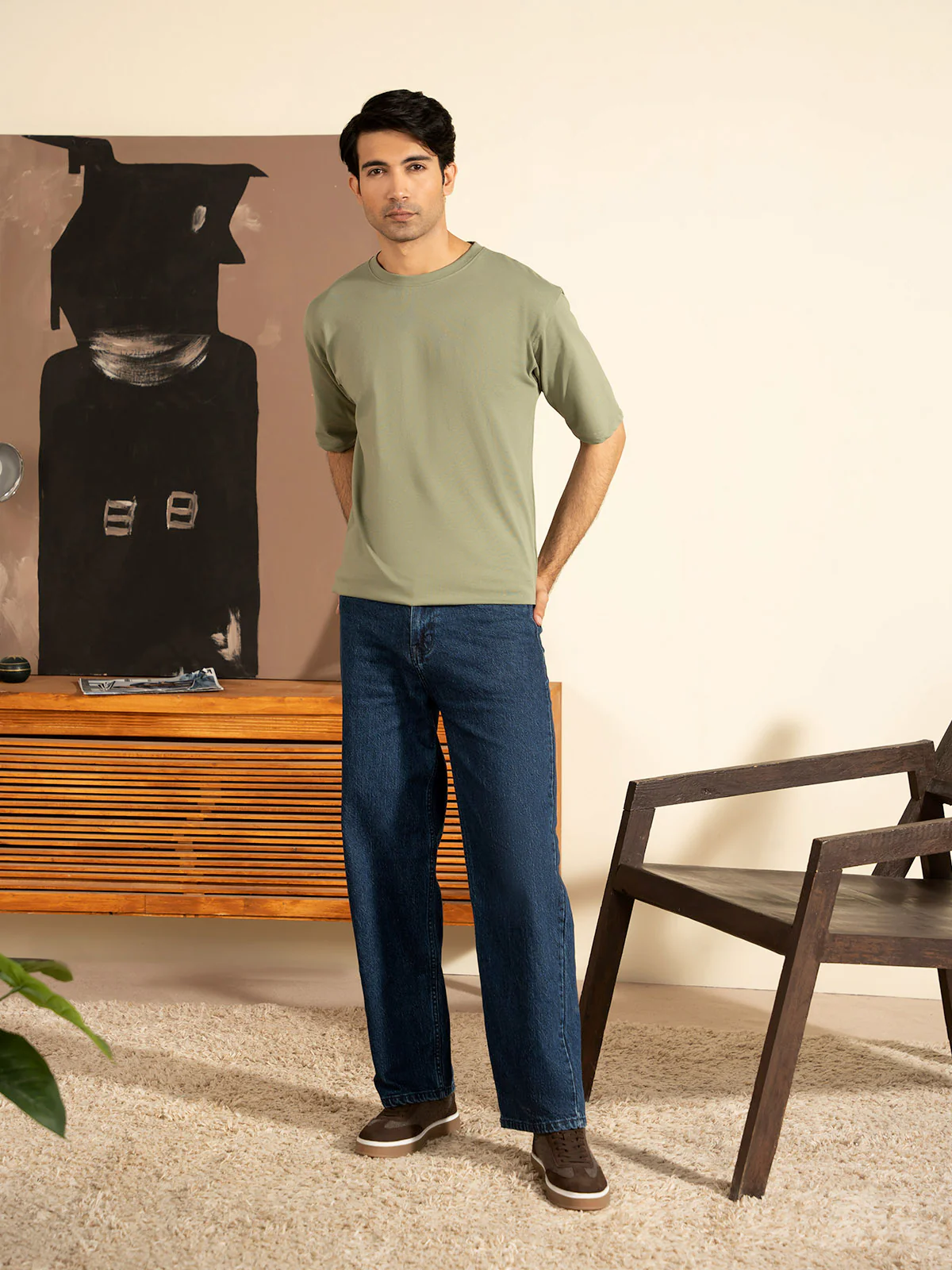 "BRIGGS" Drop Shoulder Basic T-Shirt - Image 2