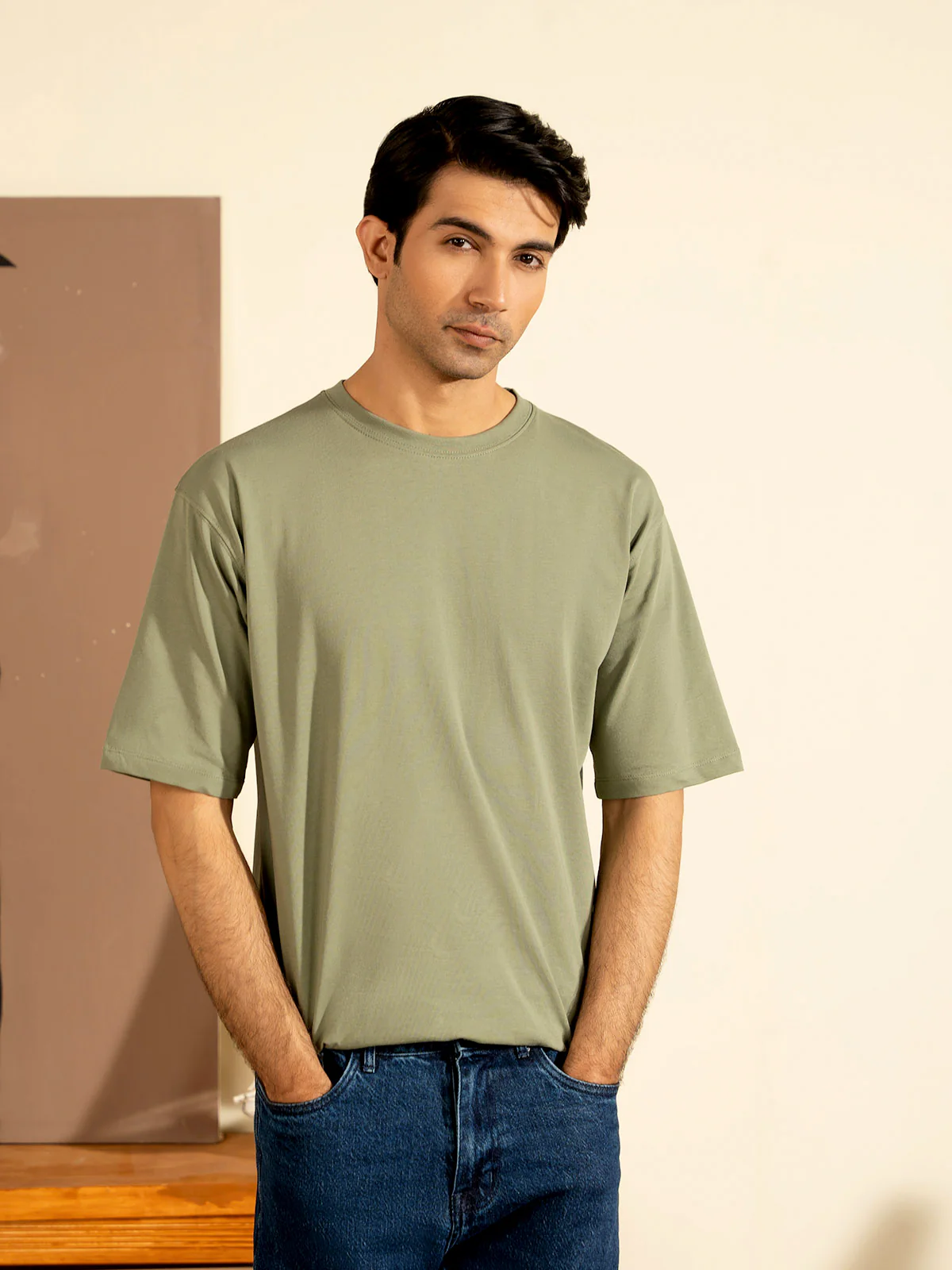 "BRIGGS" Drop Shoulder Basic T-Shirt - Image 5