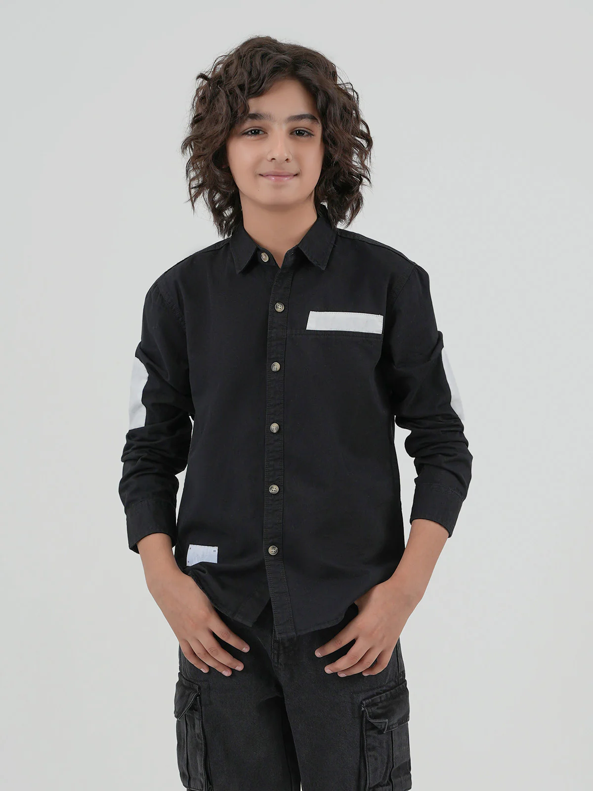 "BRILEY" Solid Regular Fit Casual Shirt