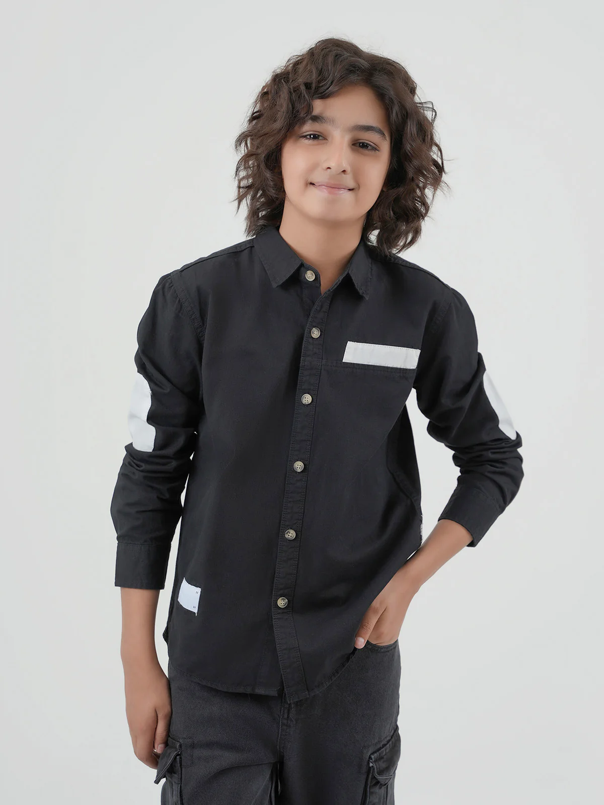 "BRILEY" Solid Regular Fit Casual Shirt - Image 3