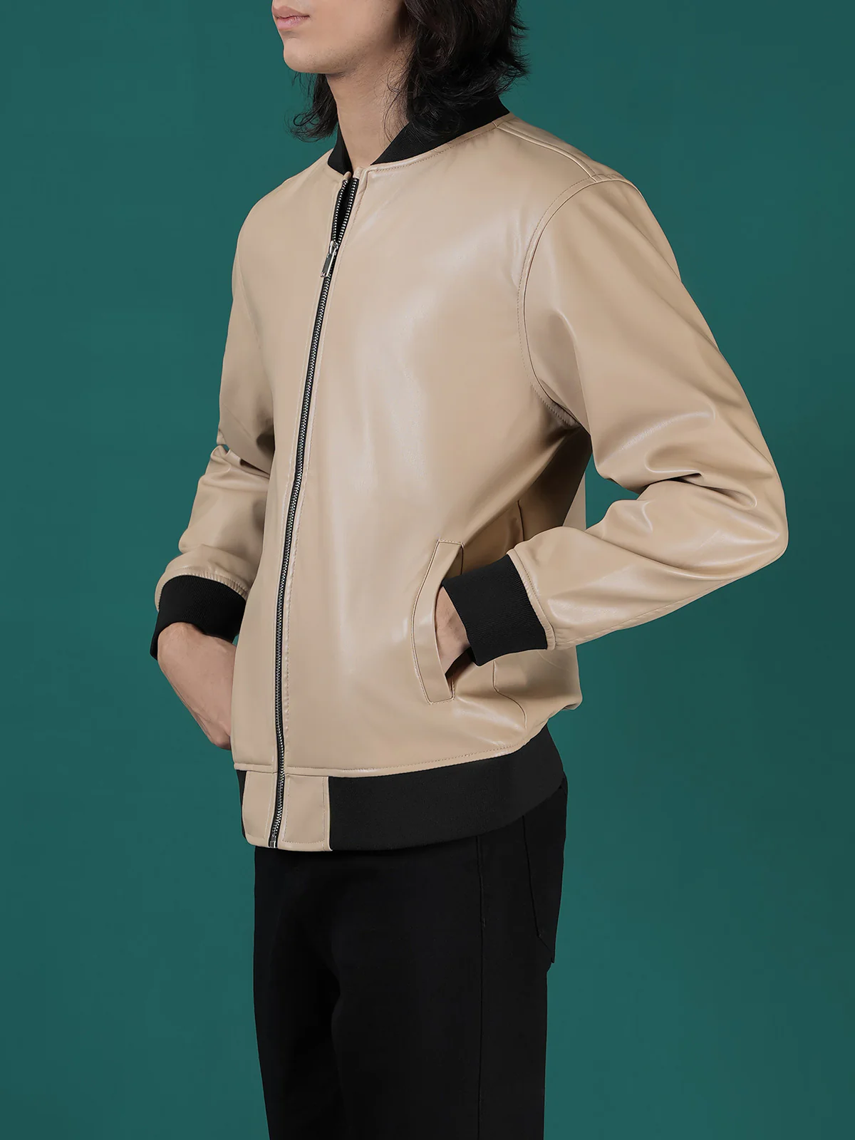 "BRINLY" Casual Regular Fit Bomber Jacket - Image 2