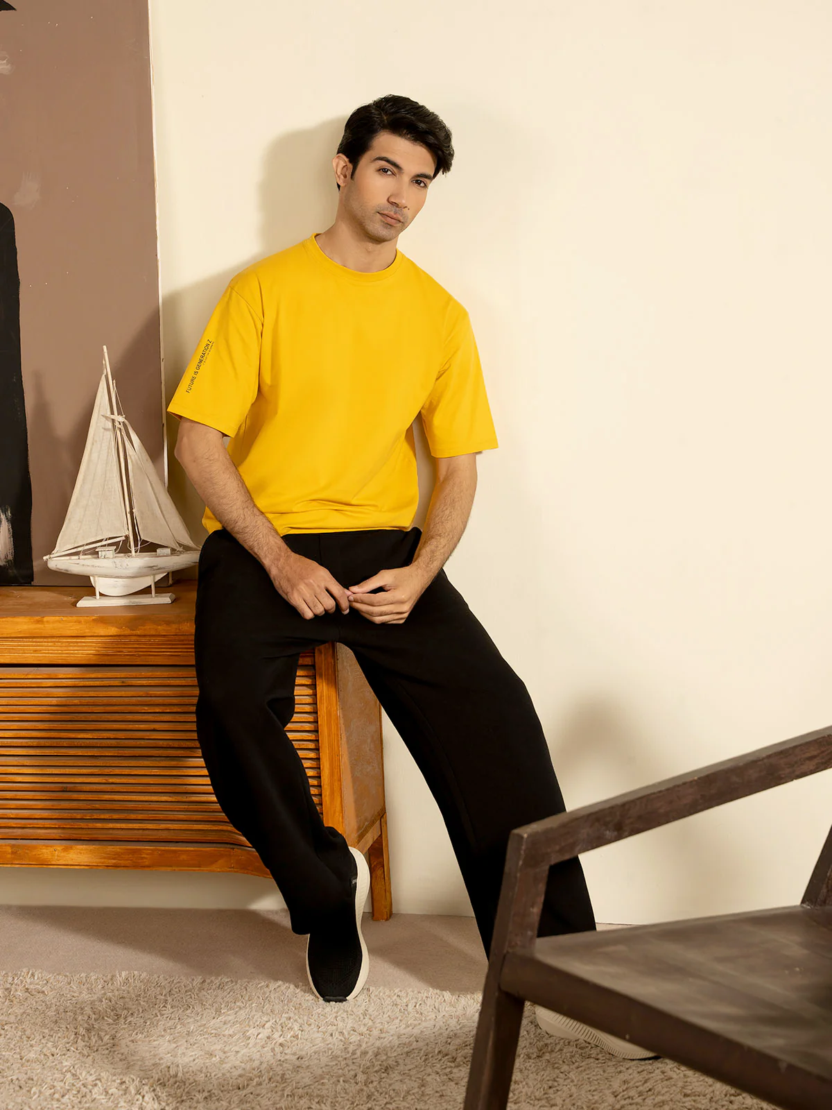 "BRIXTON" Graphic Drop Shoulder T-Shirt - Image 2
