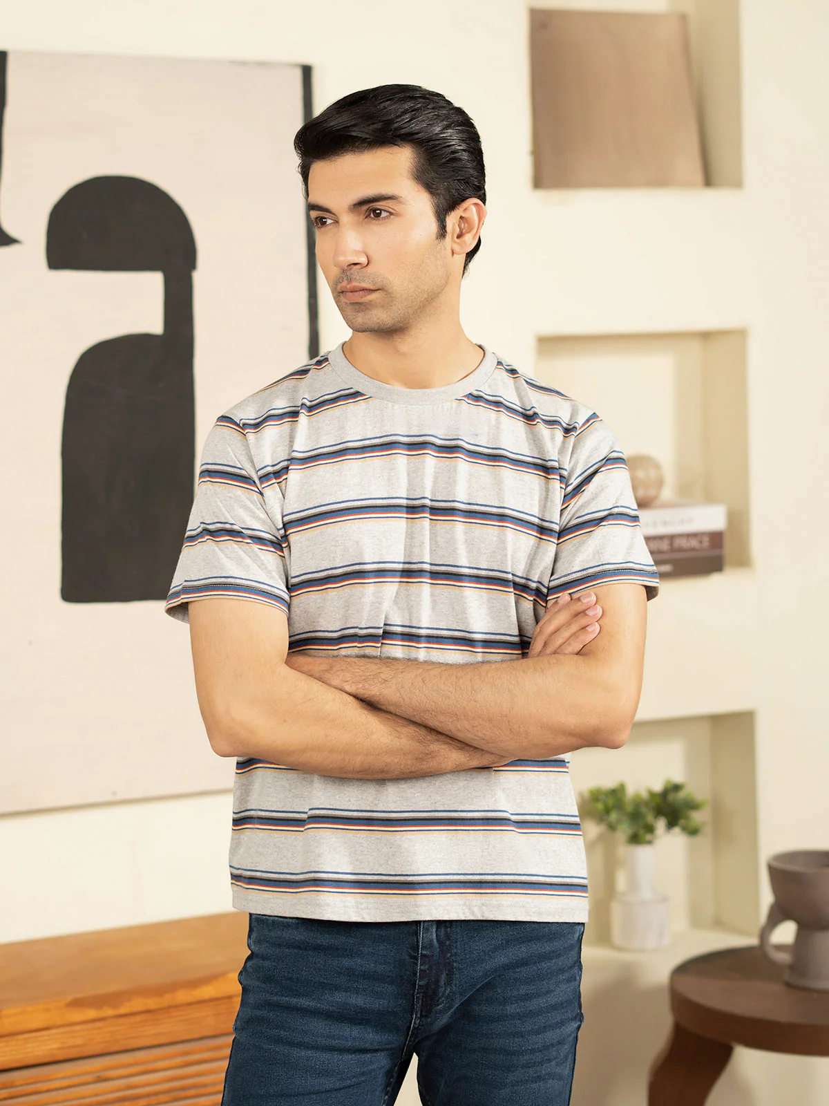 "BRODY" Yarn Dyed Single Jersey T-Shirt - Image 3