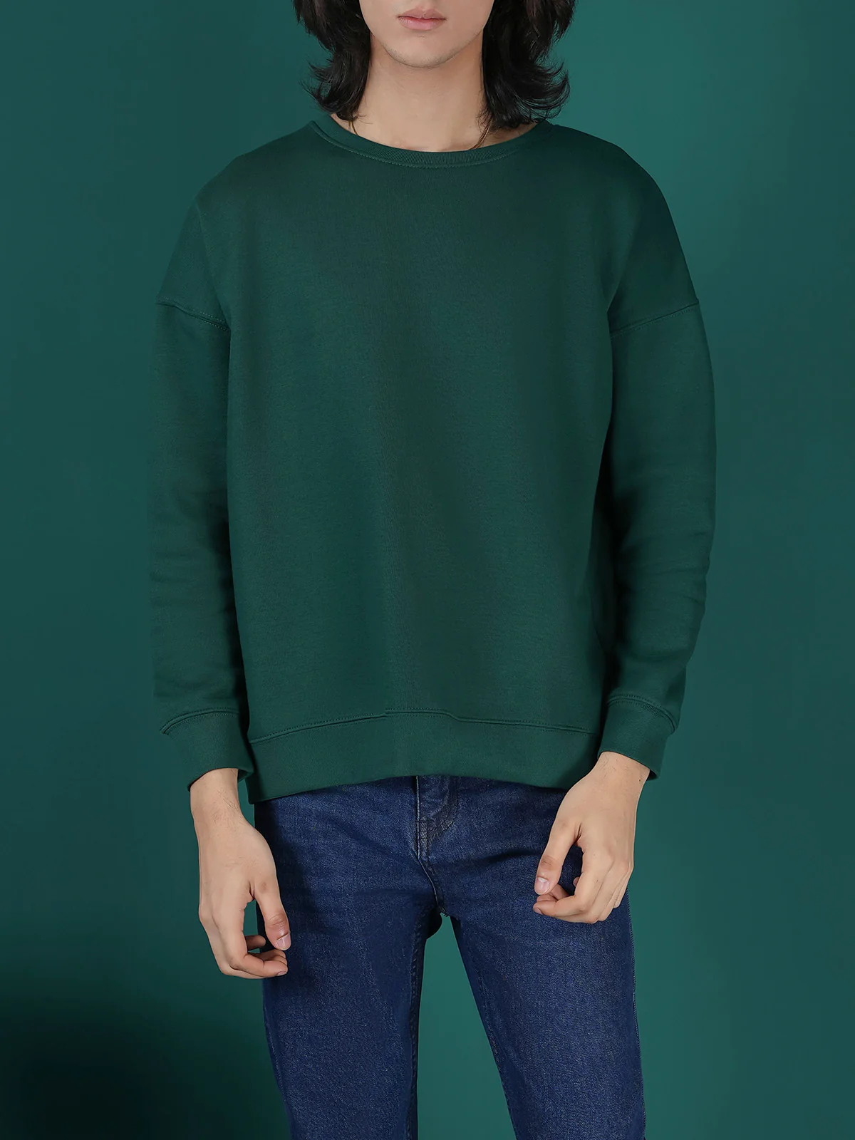 "BROOKE" Basic Style Fleece Sweatshirt