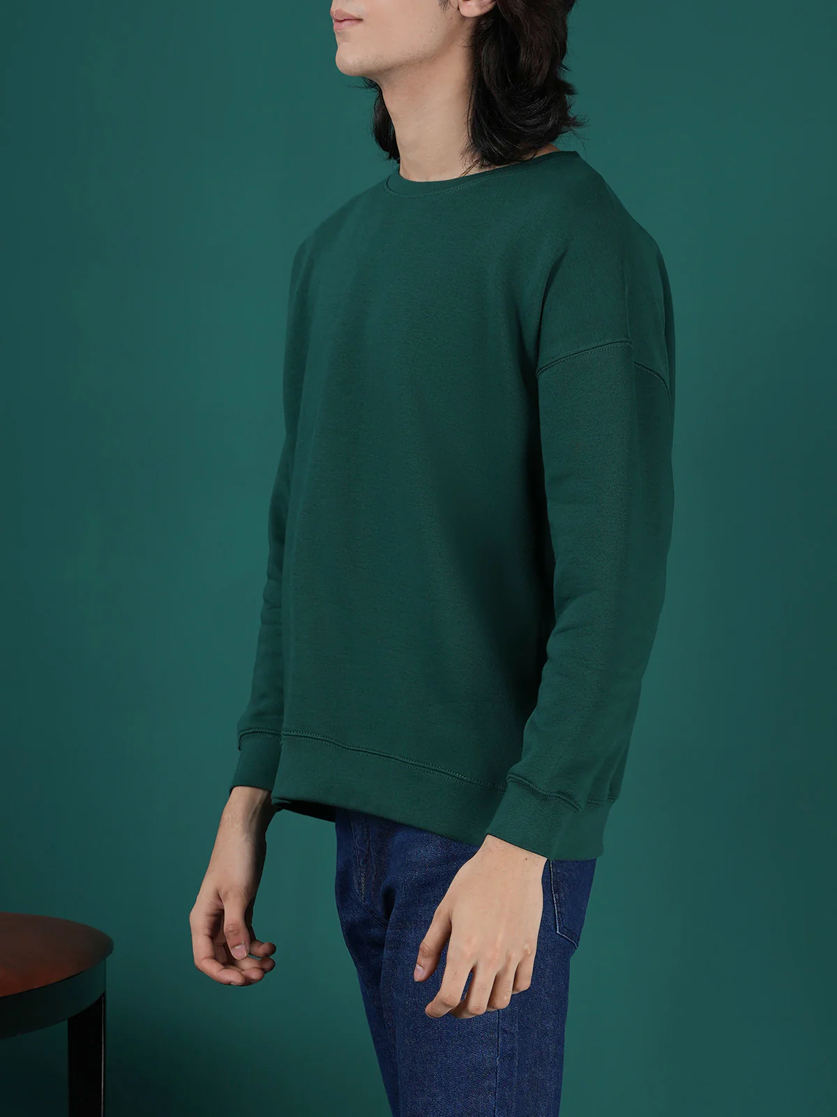 "BROOKE" Basic Style Fleece Sweatshirt - Image 2