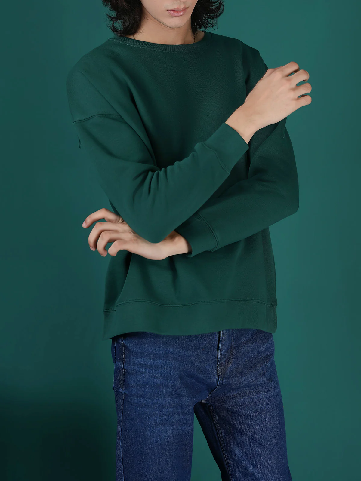 "BROOKE" Basic Style Fleece Sweatshirt - Image 3