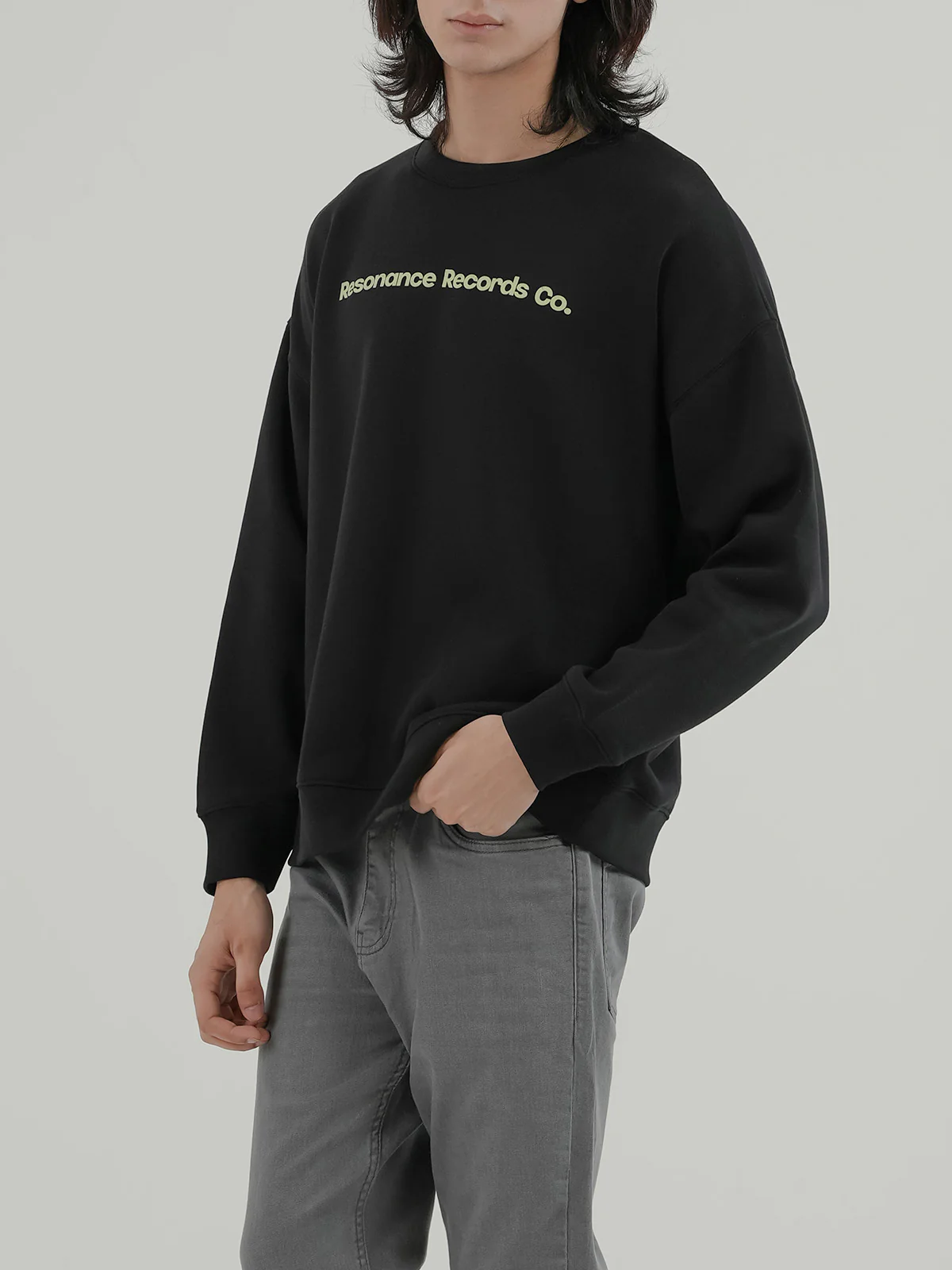 "BRUCE" Drop Shoulder Fleece Sweatshirt - Image 2