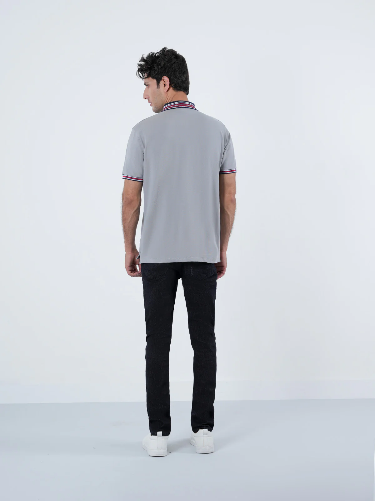 "CADIZ" Solid Regular Fit Polo Shirt - Image 4