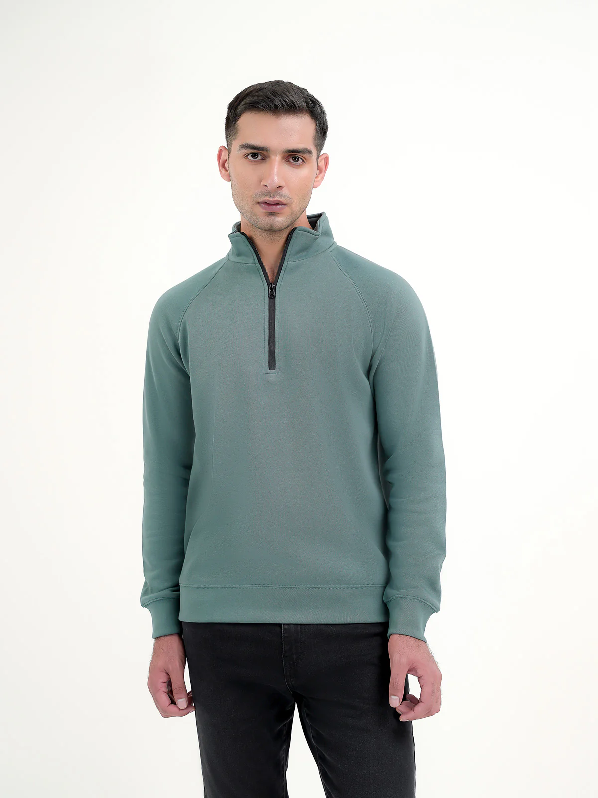 "CALGARY" Casual Mock Neck Sweatshirt - Image 2