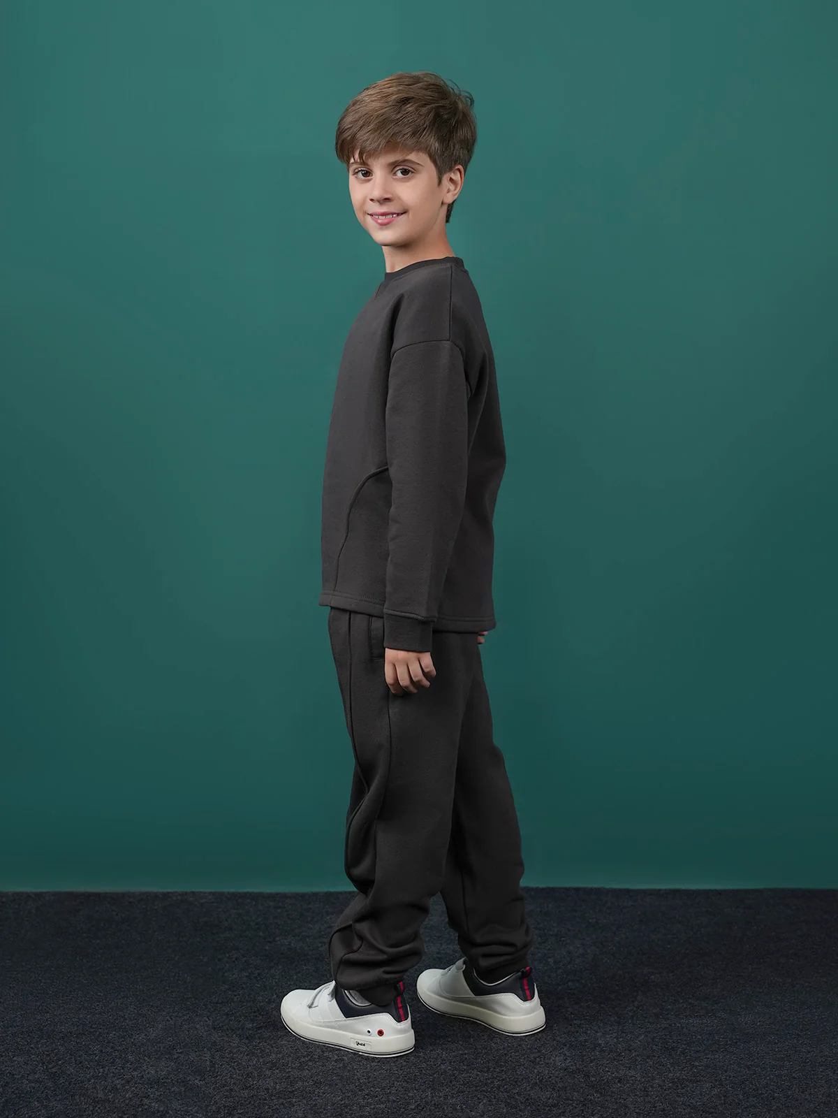"CALYPOS" Cozy Basic Fleece Tracksuit - Image 2