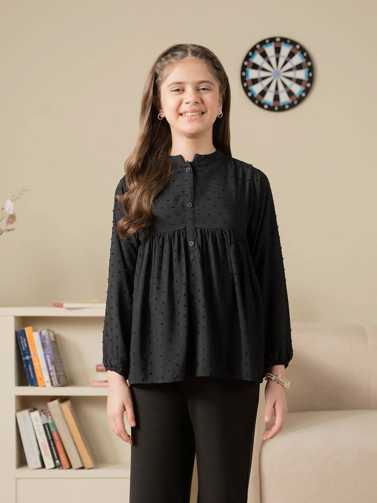 "CAMD" Textured Regular Cotton Top