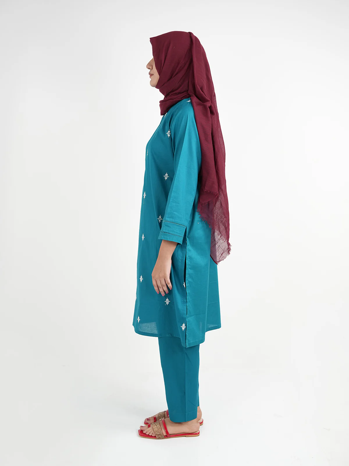 "CAMREN" Casual Cambric Two Piece Suit - Image 2