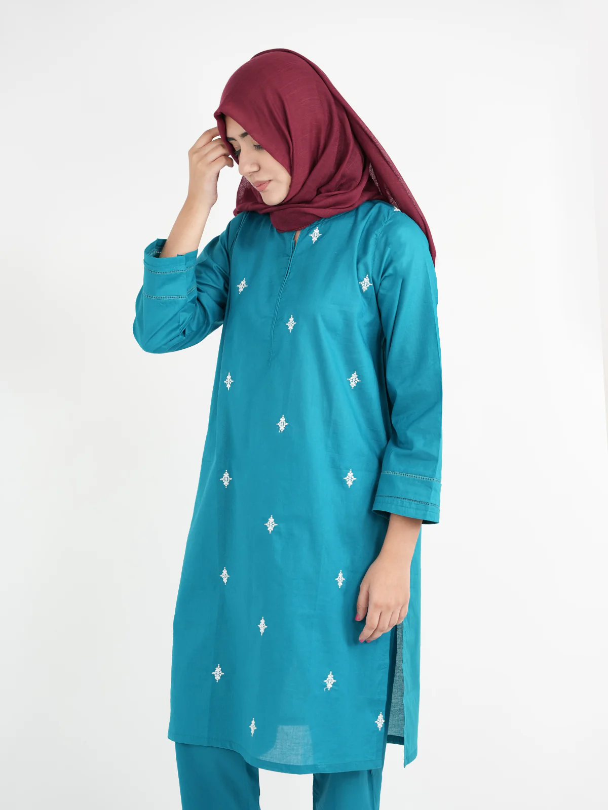 "CAMREN" Casual Cambric Two Piece Suit - Image 3