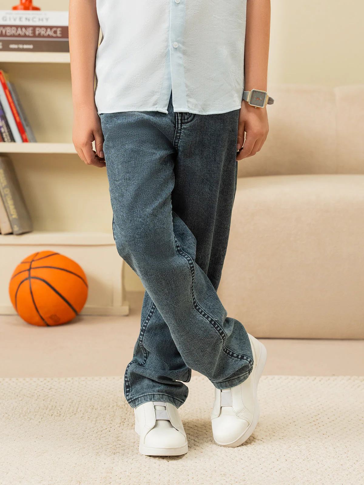 "CAPERS" Straight Fit Denim Pant