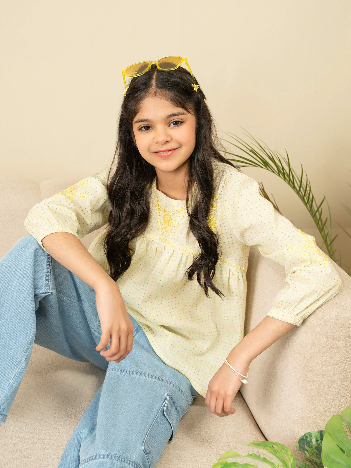 "CARME" Embroidery Regular Cotton Top - Image 4