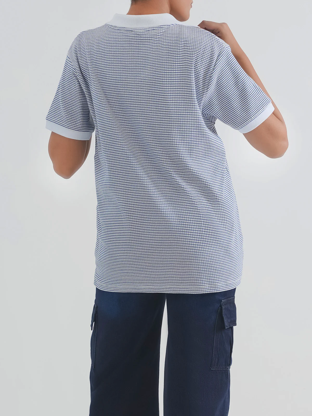 "CESCA" Yarn Dyed Regular Fit T-Shirt - Image 5