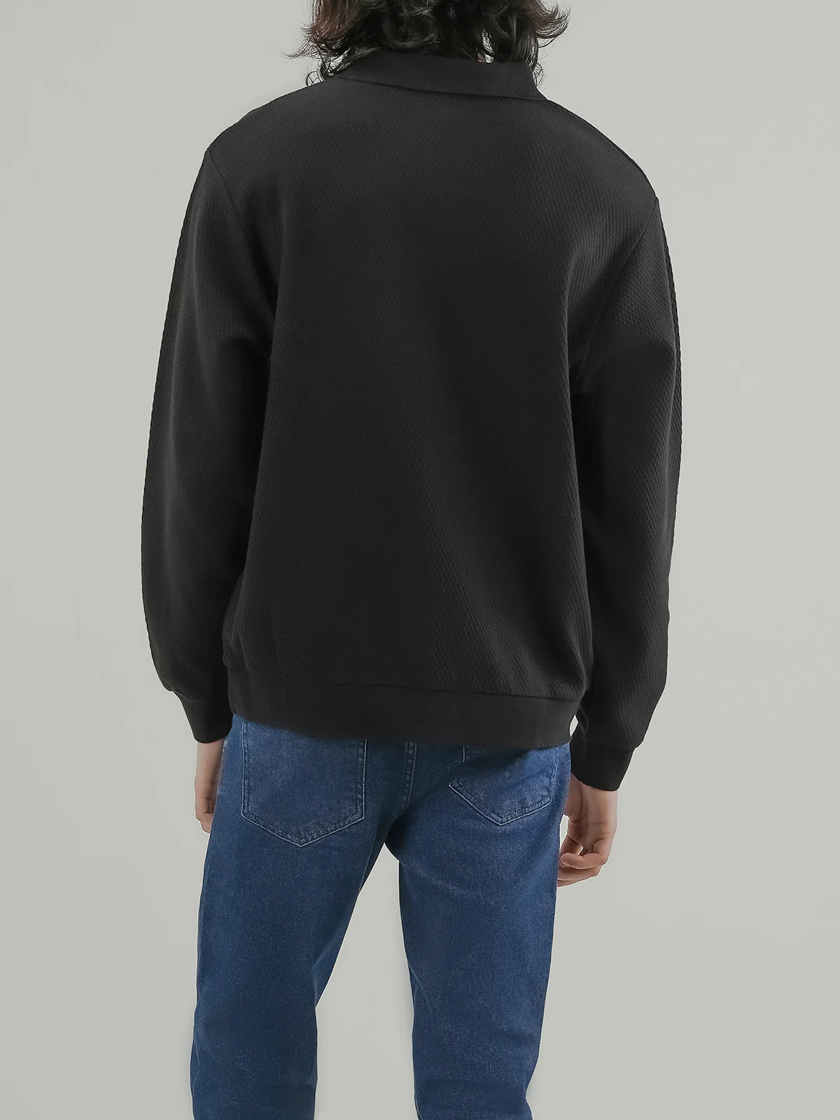 "CHARLIE" Textured Fleece Sweatshirt - Image 6