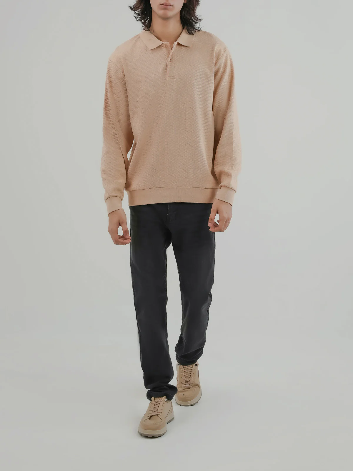 "CHARLIE" Textured Fleece Sweatshirt - Image 2