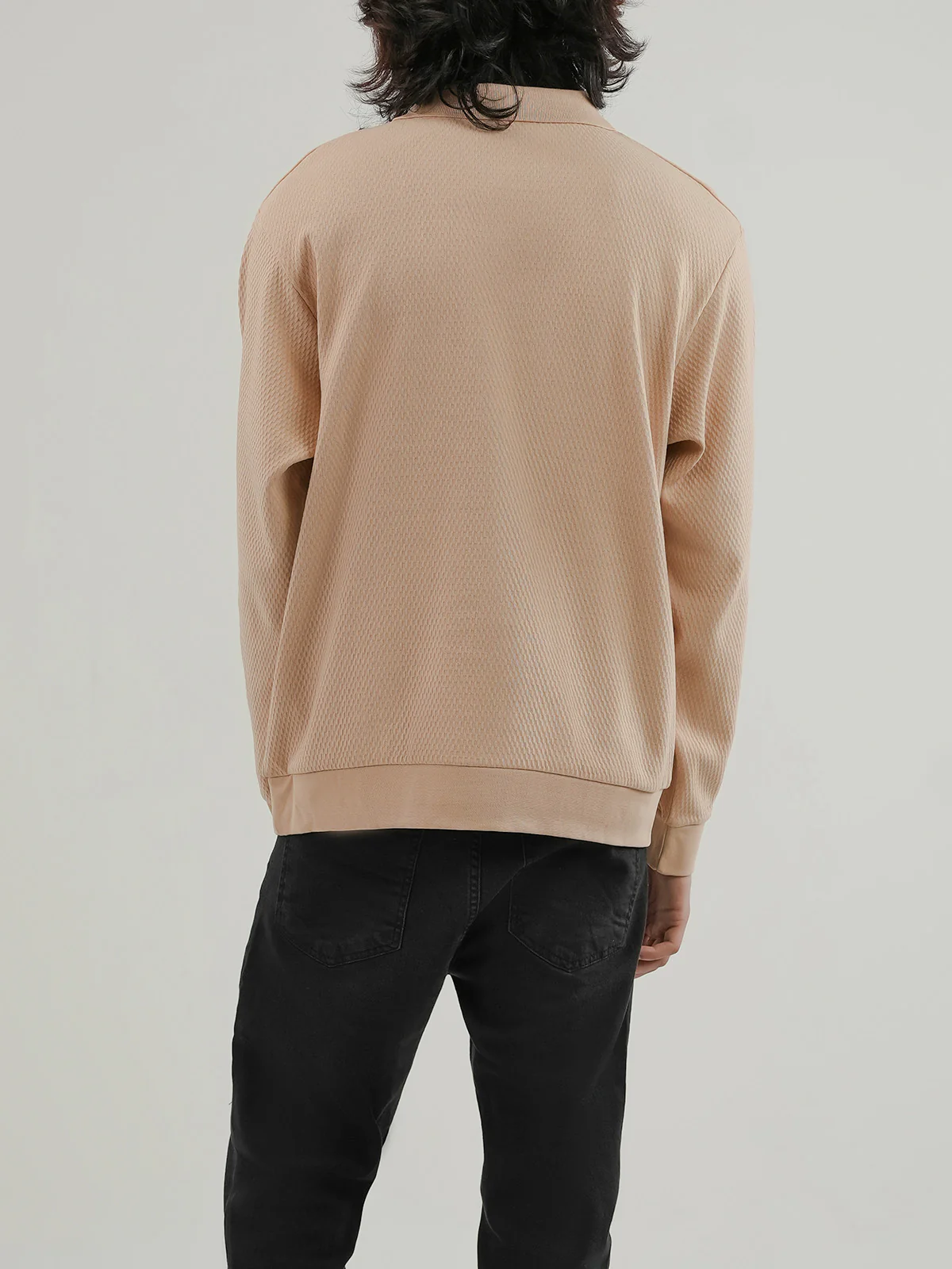 "CHARLIE" Textured Fleece Sweatshirt - Image 6