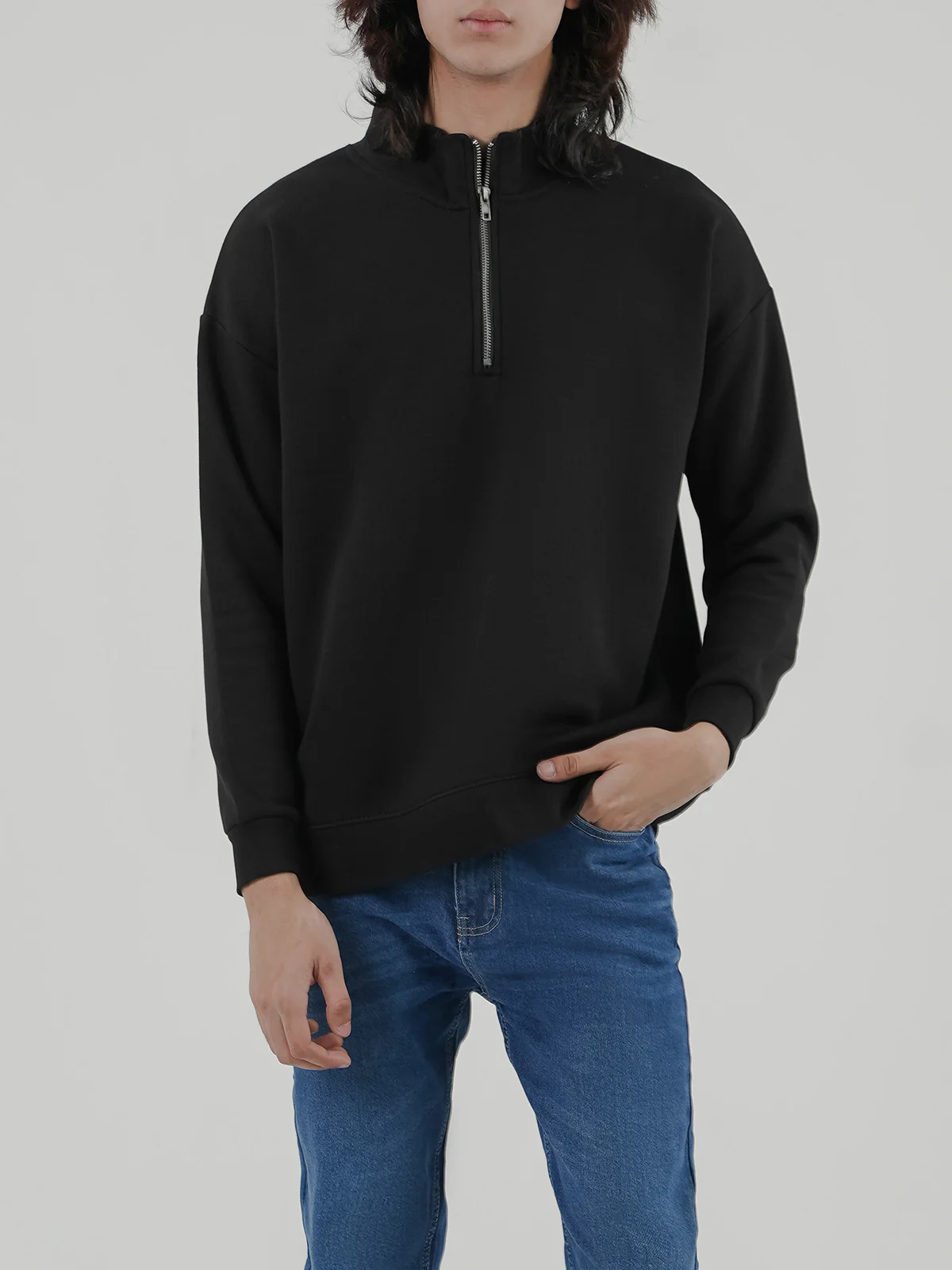 "CHELSA" Drop Shoulder Fleece Sweatshirt