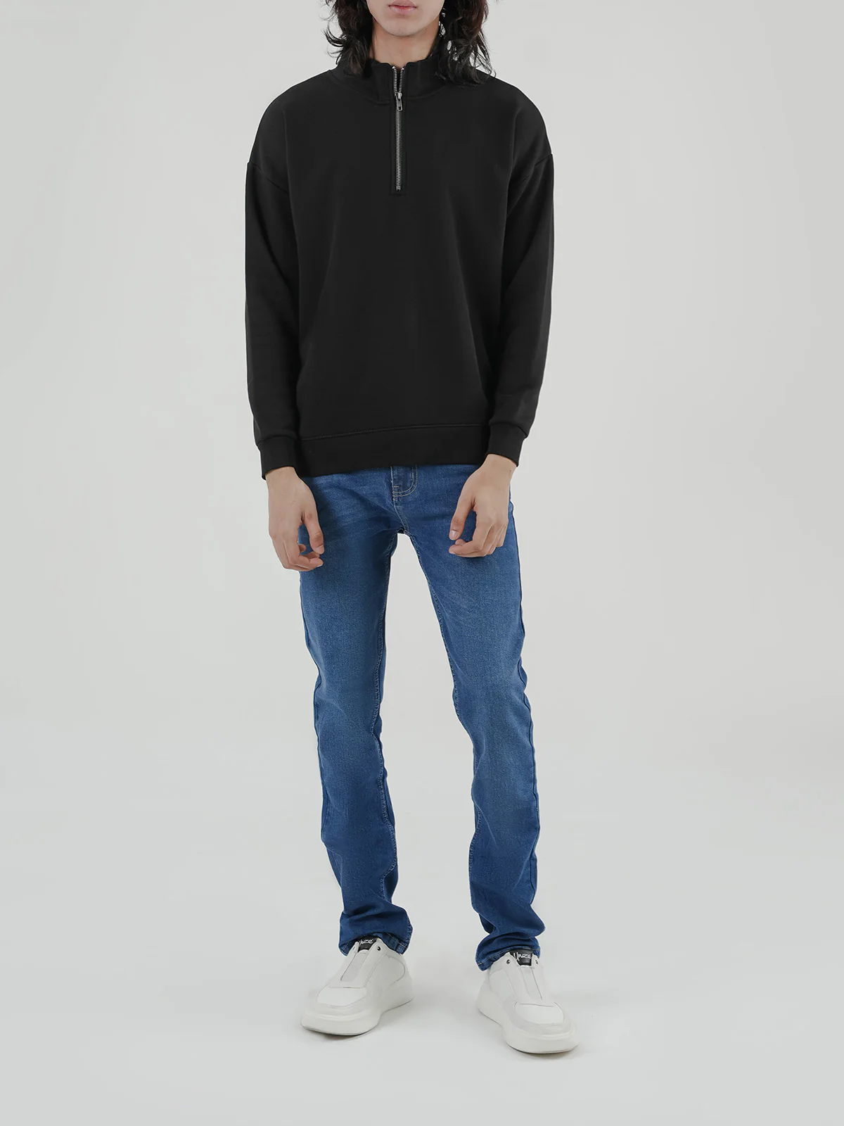 "CHELSA" Drop Shoulder Fleece Sweatshirt - Image 2