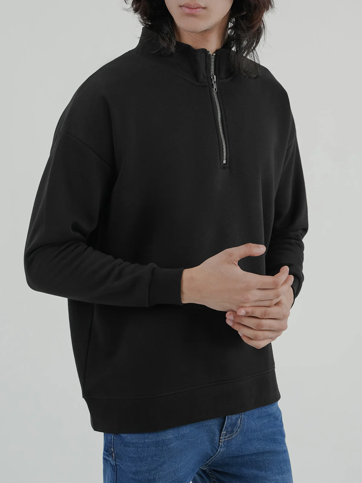 "CHELSA" Drop Shoulder Fleece Sweatshirt - Image 4
