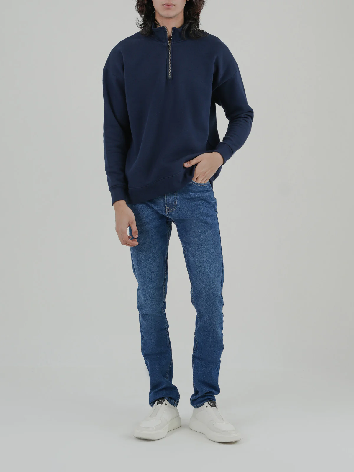 "CHELSA" Drop Shoulder Fleece Sweatshirt - Image 2