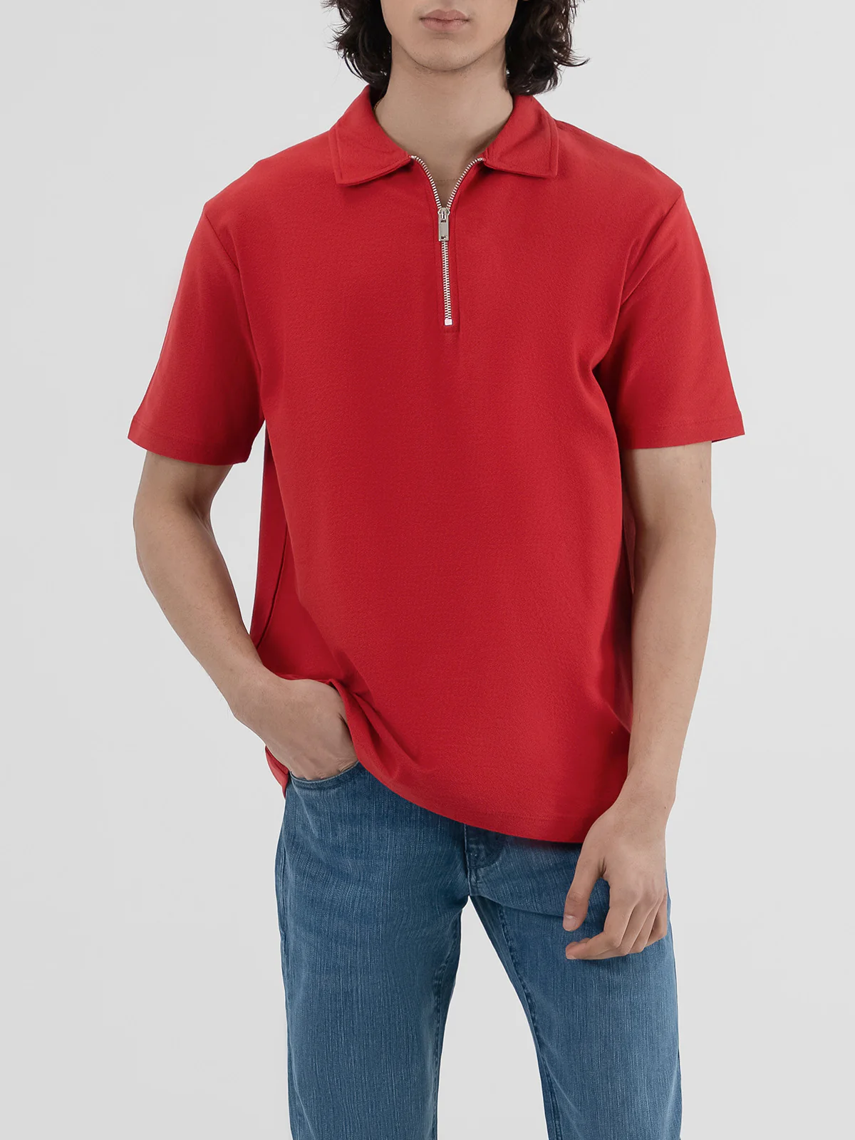 "CHELSE" Regular Fit Jacquard Polo Shirt - Image 2