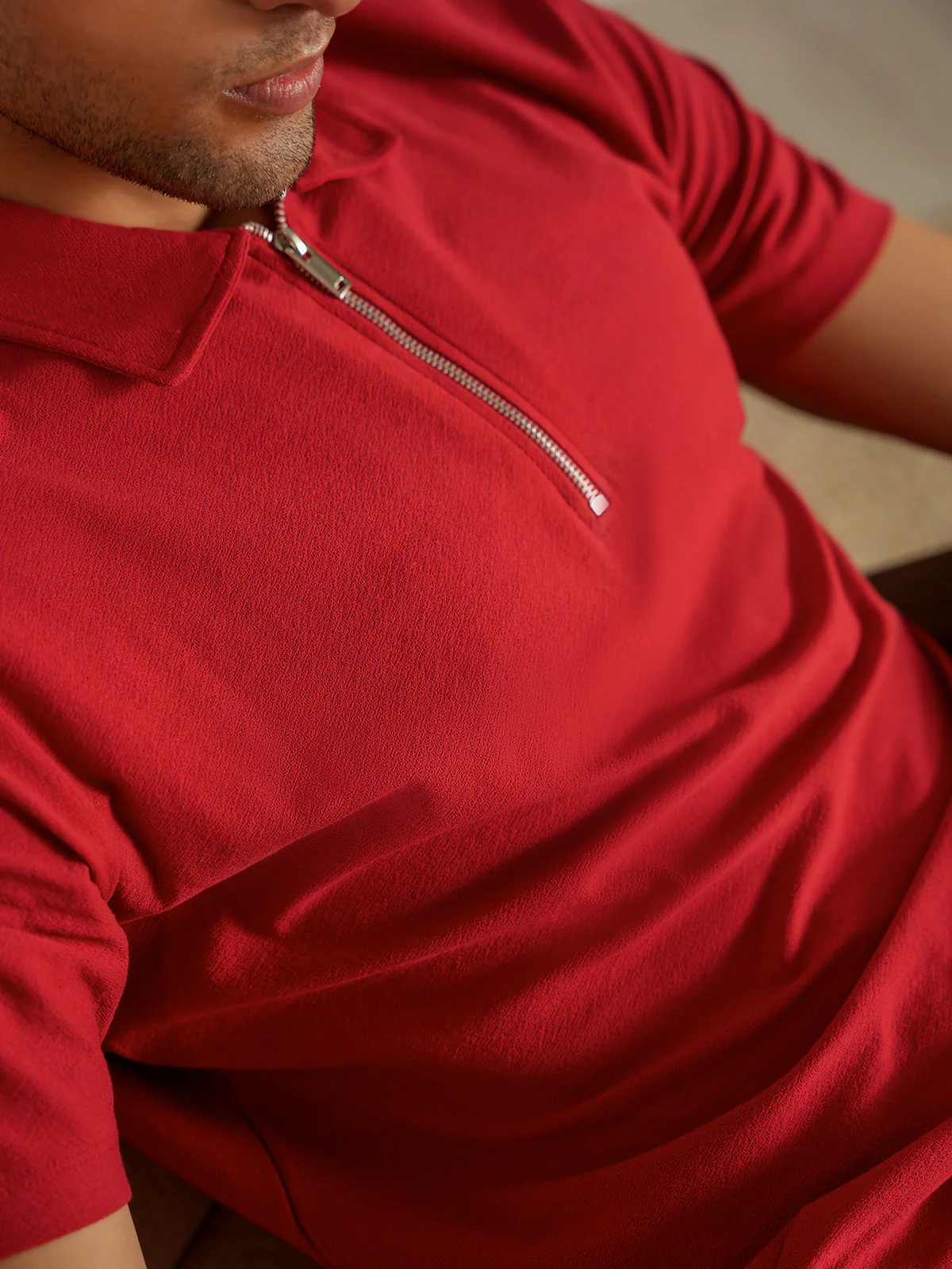 "CHELSE" Regular Fit Jacquard Polo Shirt - Image 9