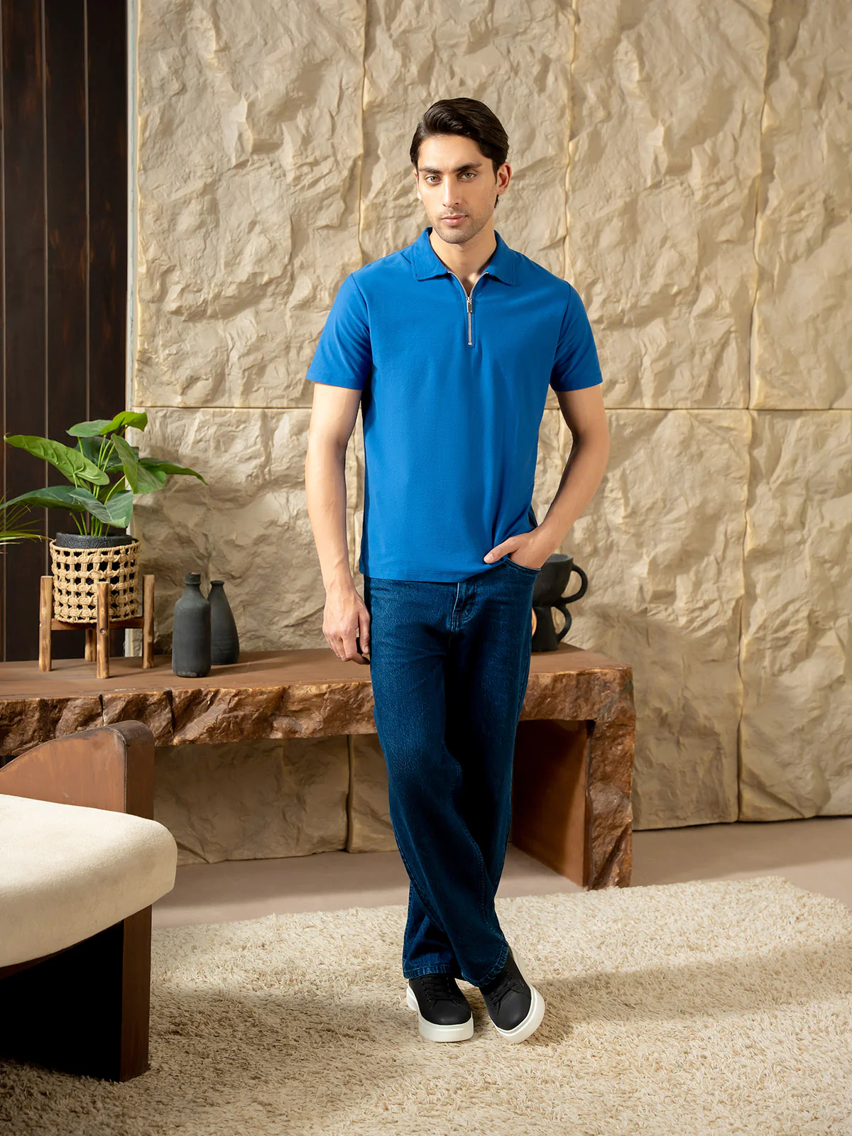 "CHELSE" Regular Fit Jacquard Polo Shirt - Image 2