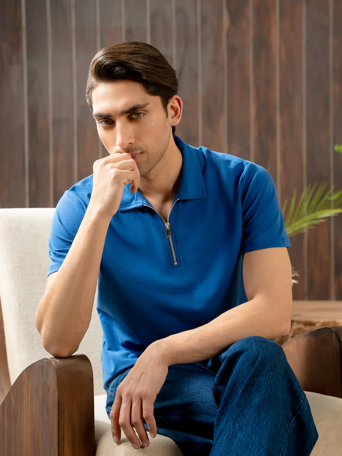 "CHELSE" Regular Fit Jacquard Polo Shirt - Image 4