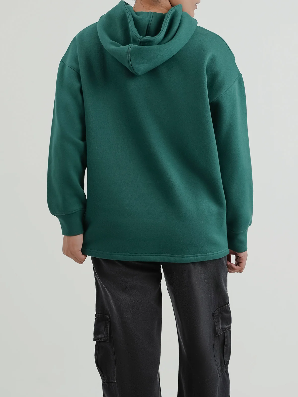 "CHEREE" Classic Textured Fleece Hoodie - Image 7
