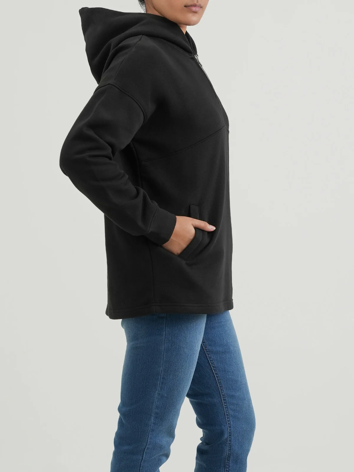 "CHEREE" Classic Textured Fleece Hoodie - Image 3