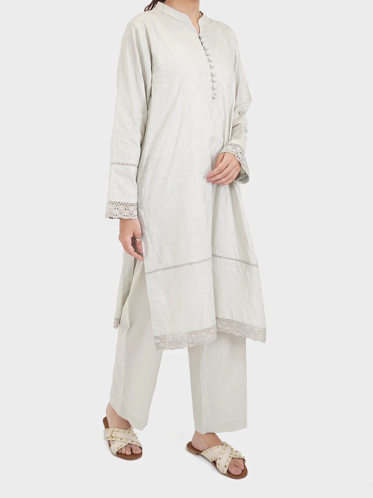 "CHIEKO" Self Jacquard Two Piece Suit - Image 2
