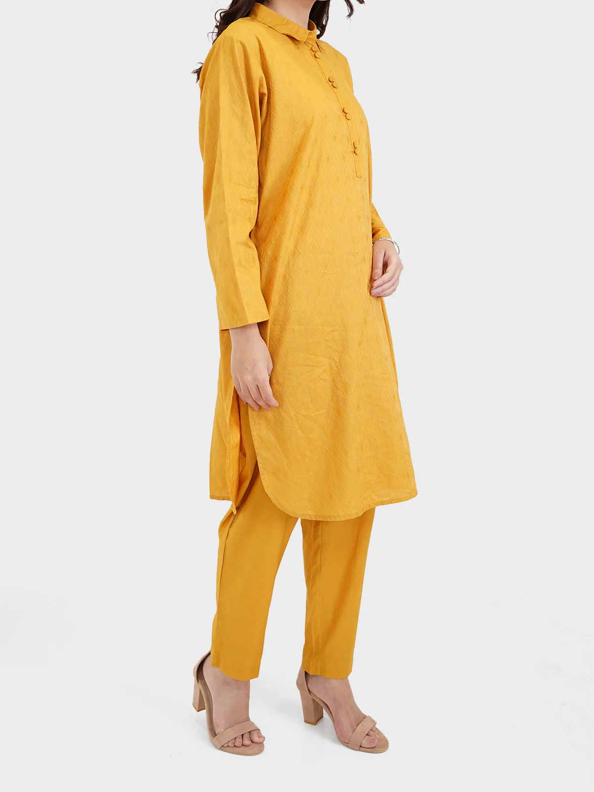 "CHIHARU" Self Jacquard Two Piece Suit - Image 3