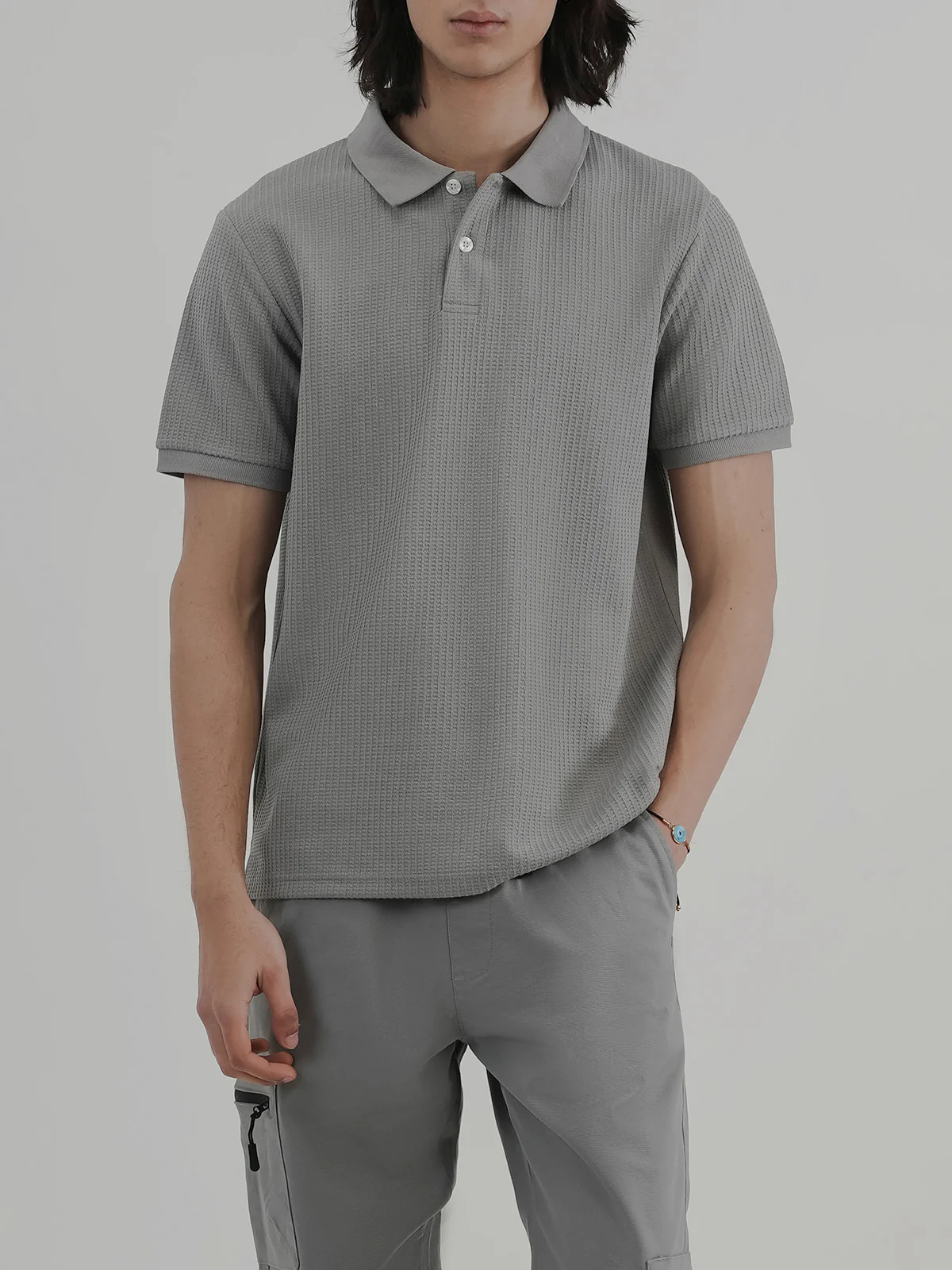 "CHRISTO" Regular Fit Jacquard Polo Shirt - Image 2