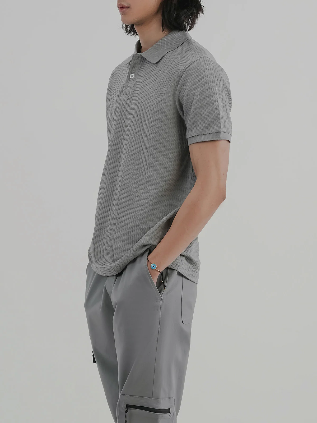 "CHRISTO" Regular Fit Jacquard Polo Shirt - Image 4