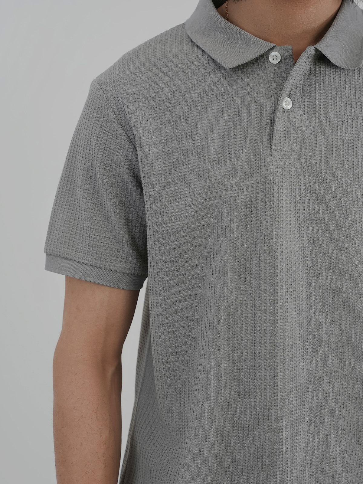 "CHRISTO" Regular Fit Jacquard Polo Shirt - Image 5