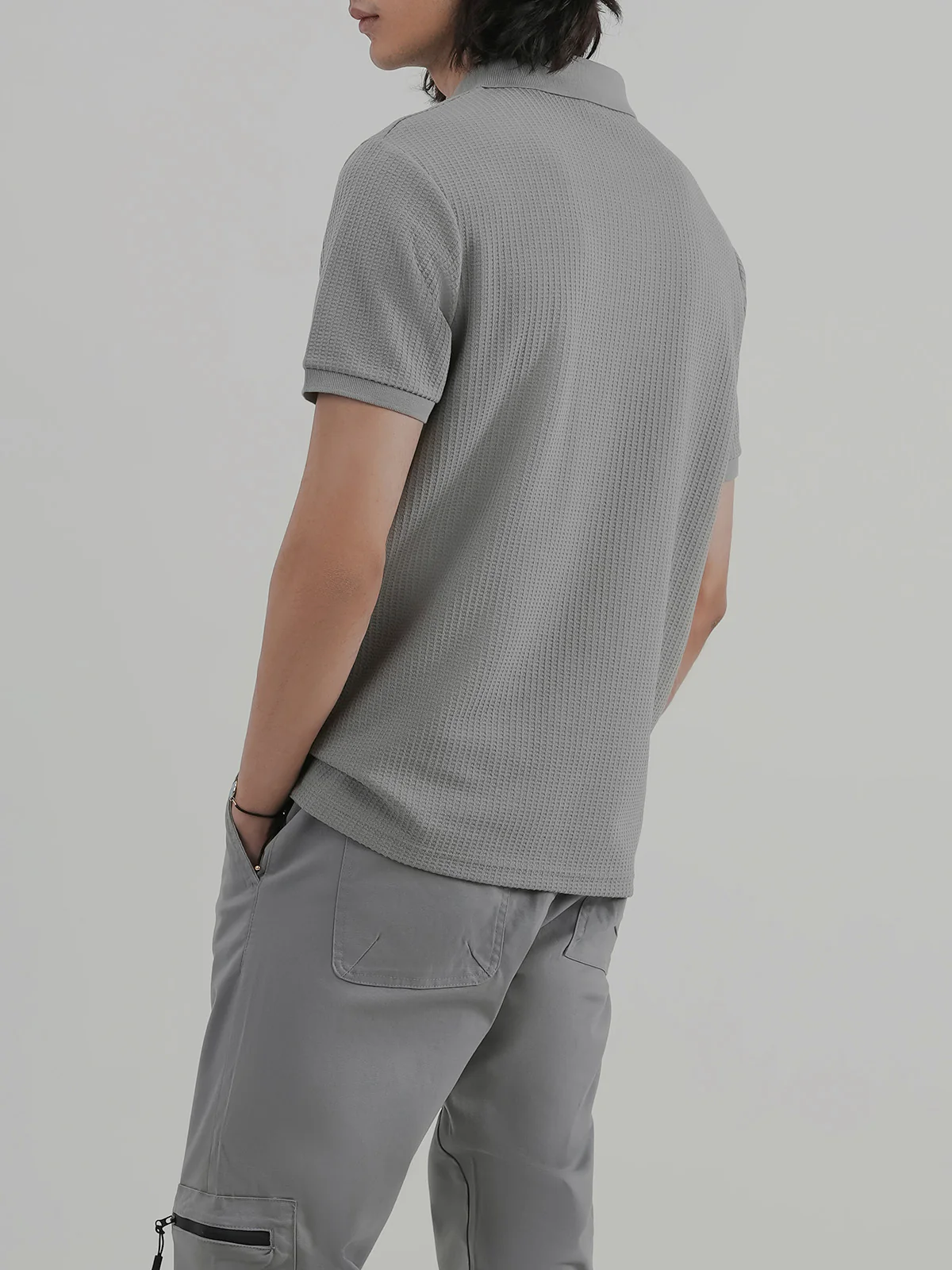 "CHRISTO" Regular Fit Jacquard Polo Shirt - Image 8