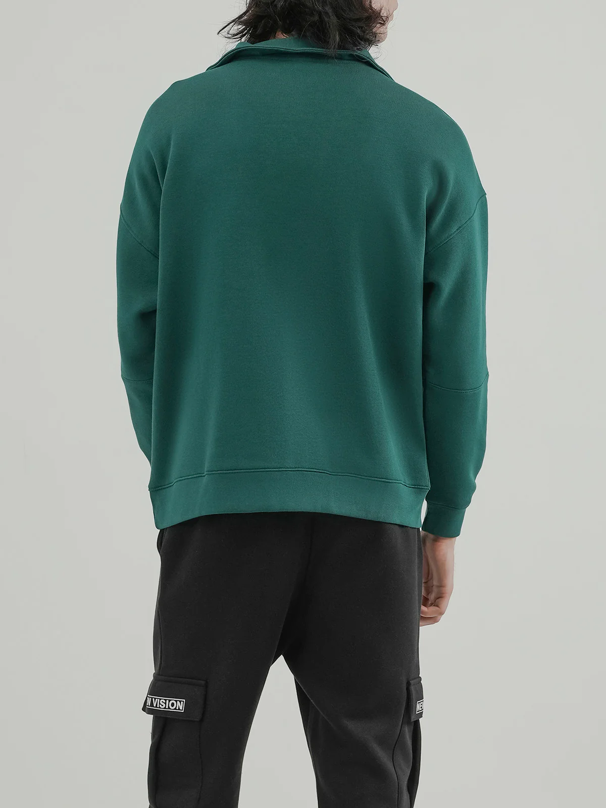 "CINDER" Drop Shoulder Fleece Sweatshirt - Image 7