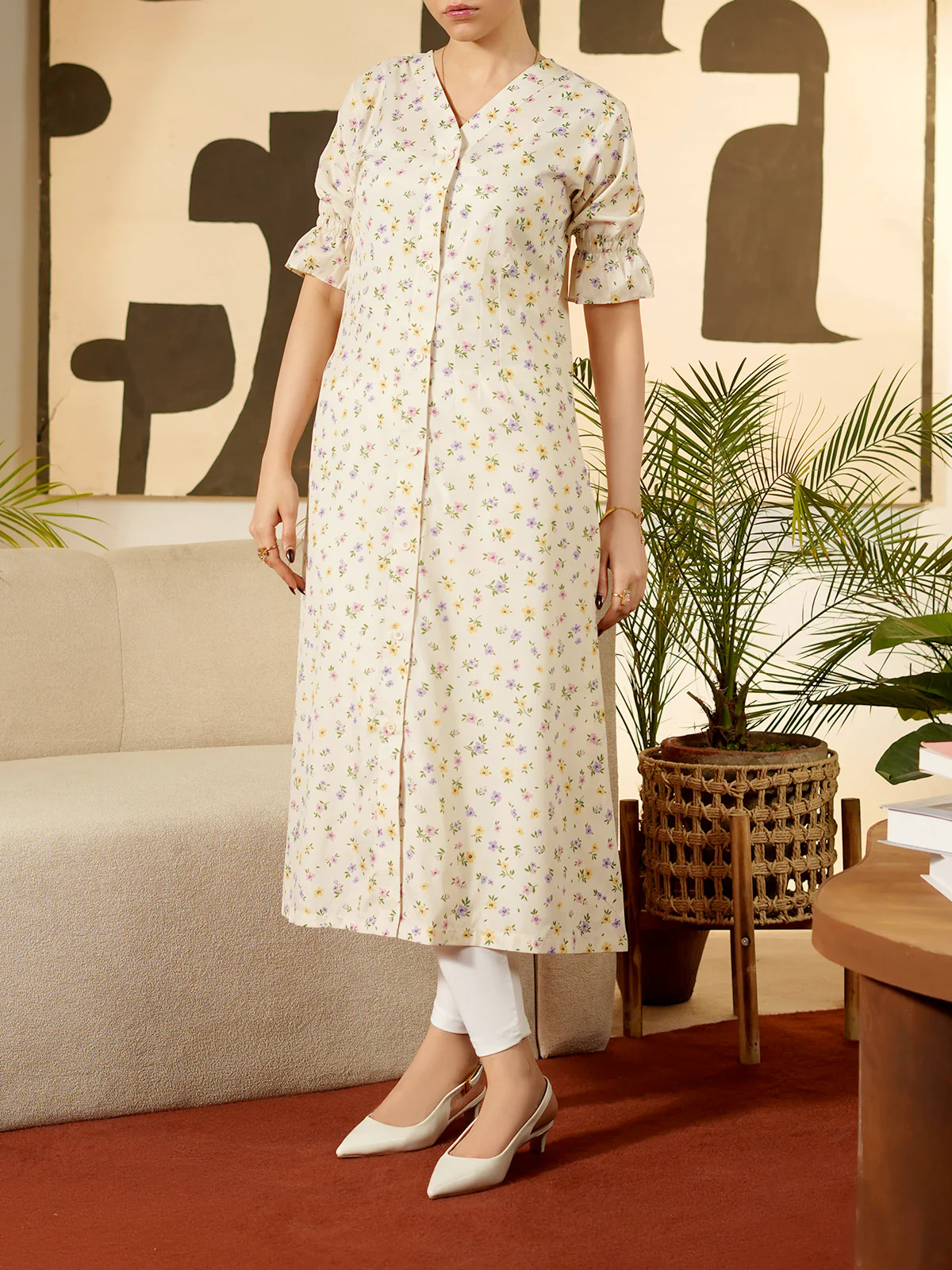 "COYNE" Regular Fit Cotton Dress - Image 6
