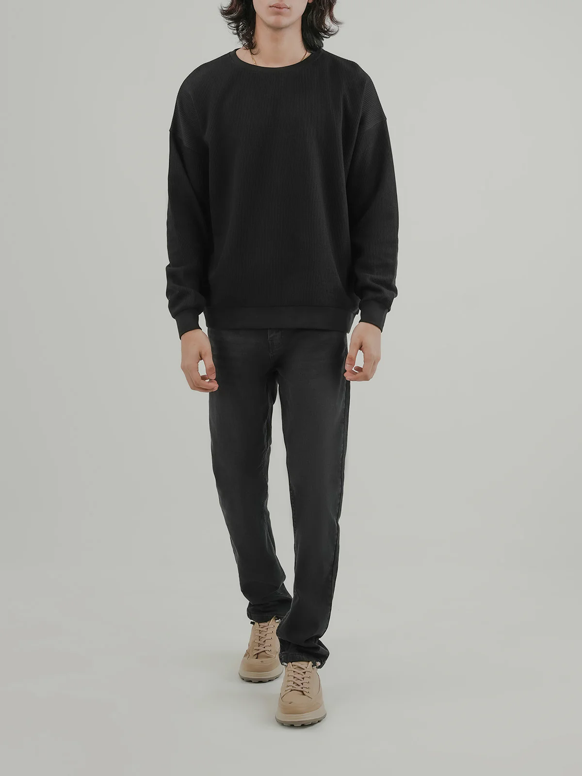 "CROSBY" Drop Shoulder Fleece Sweatshirt - Image 2