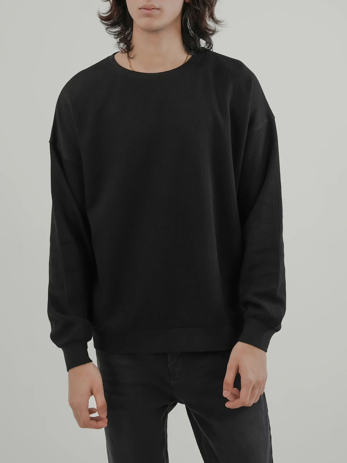 "CROSBY" Drop Shoulder Fleece Sweatshirt - Image 4