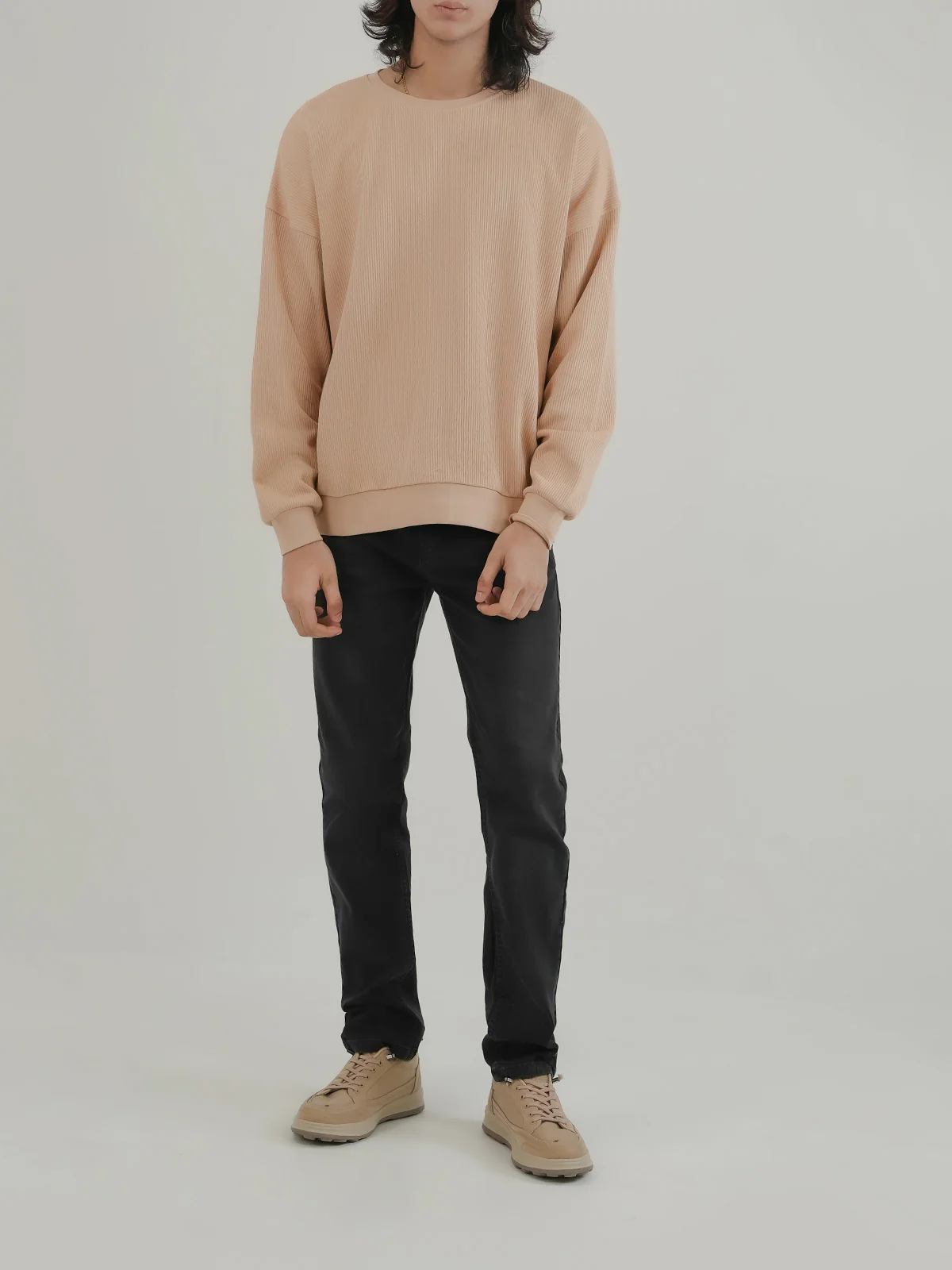 "CROSBY" Drop Shoulder Fleece Sweatshirt - Image 2