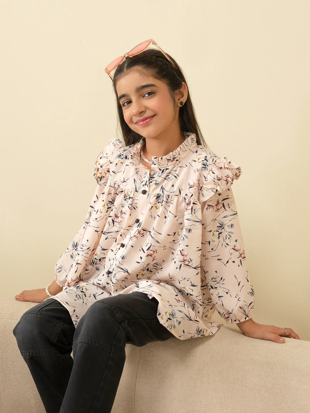 "CURTIS" Printed Regular Fit Cotton Top - Image 6