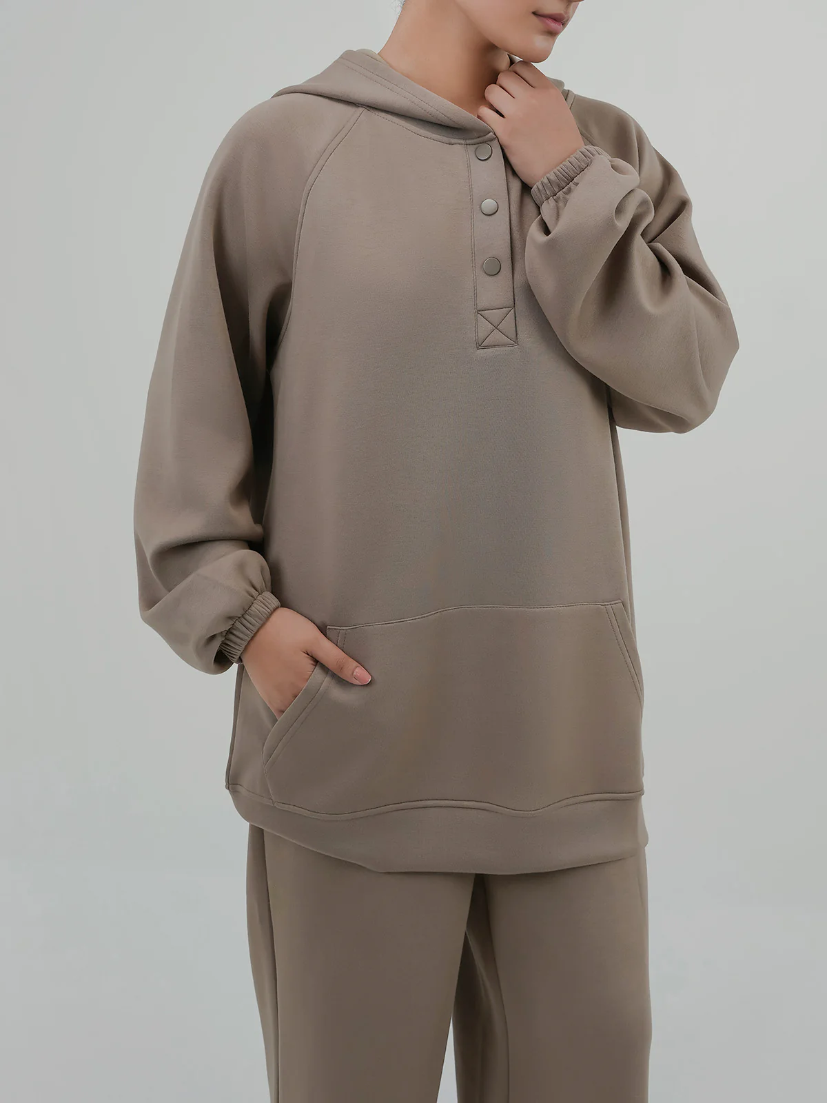 "DAGNY" Casual Regular Fit Fleece Co-Ord Set - Image 3