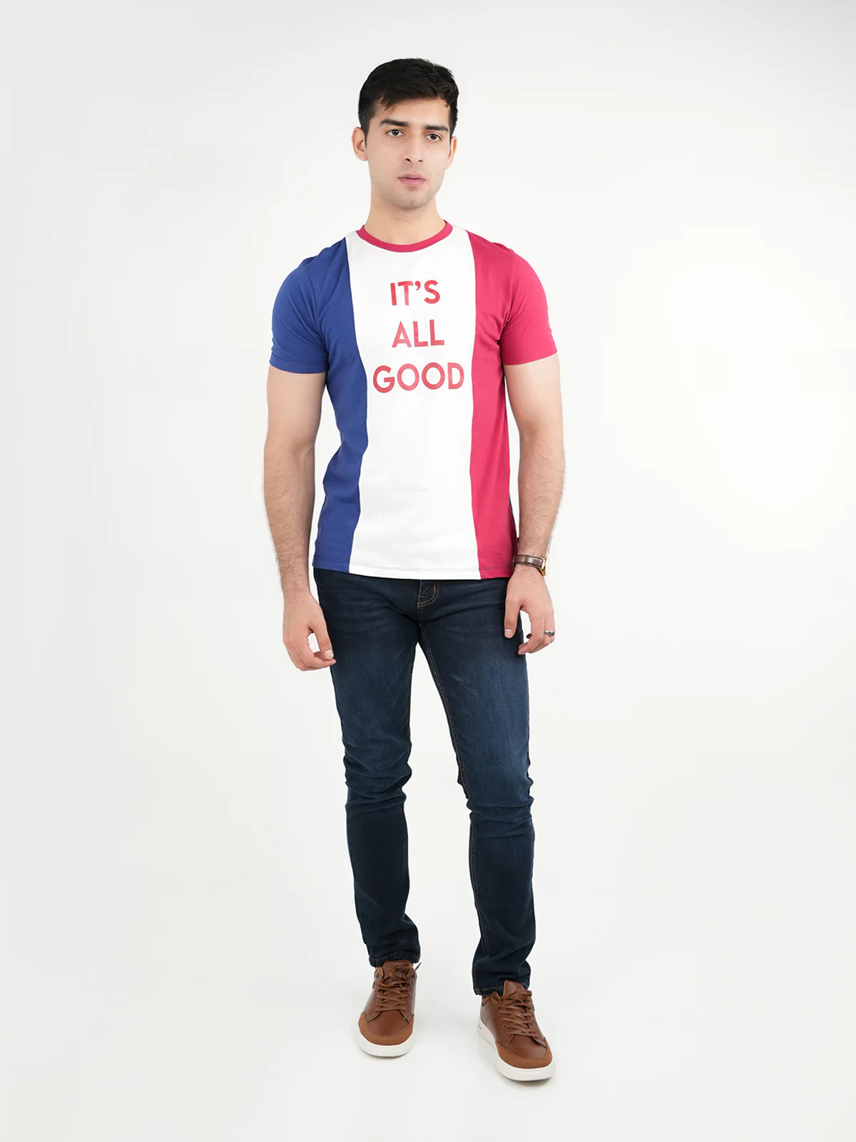 T"DALAMAH" Crew Neck Slim Fit T-Shirt - Image 2