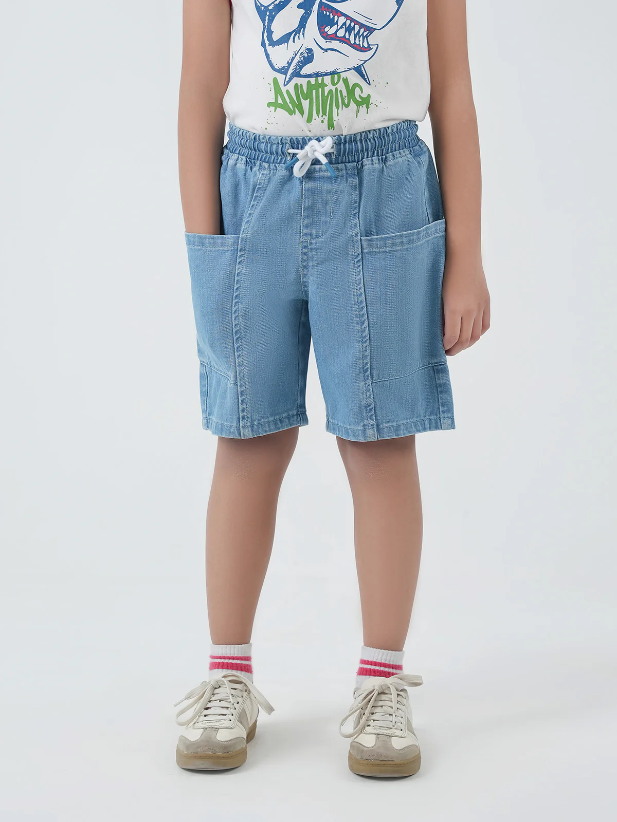 "DALIDA" Regular Fit Denim Shorts