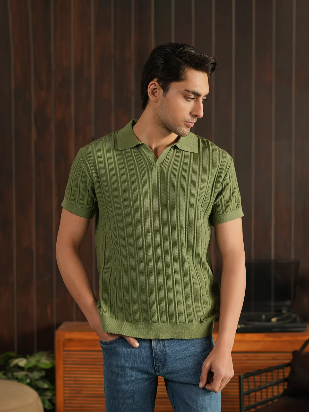 "DAMIEN" Regular Fit Knitted Polo Shirt